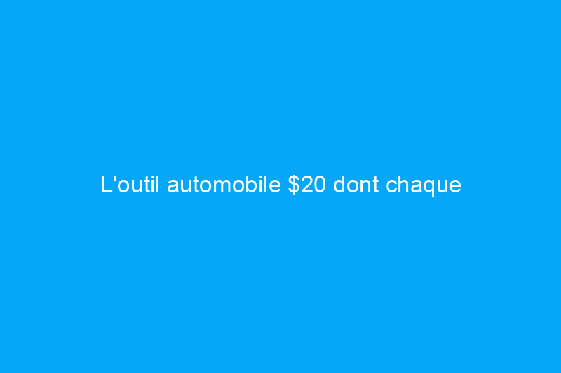 L'outil automobile $20 dont chaque conducteur a besoin cet hiver