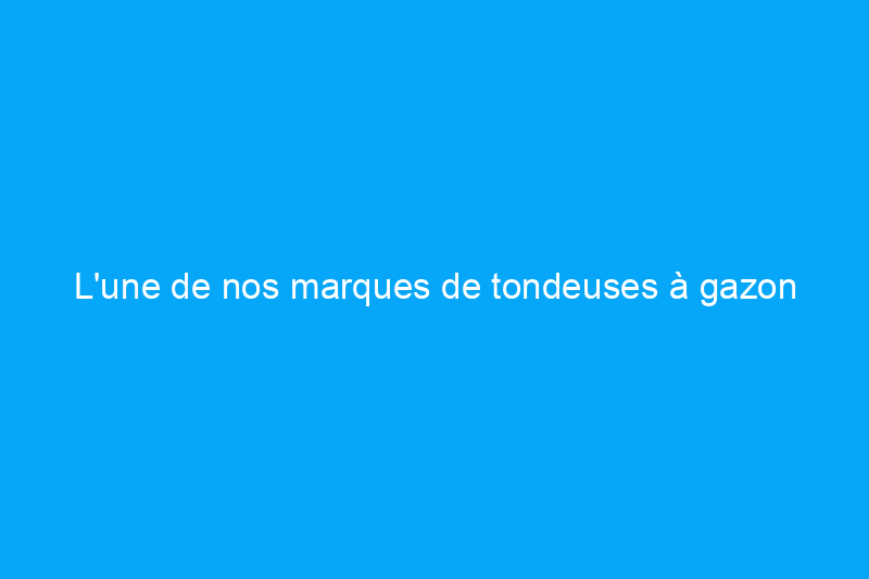 L'une de nos marques de tondeuses à gazon préférées est $500 en vente chez Ace Hardware