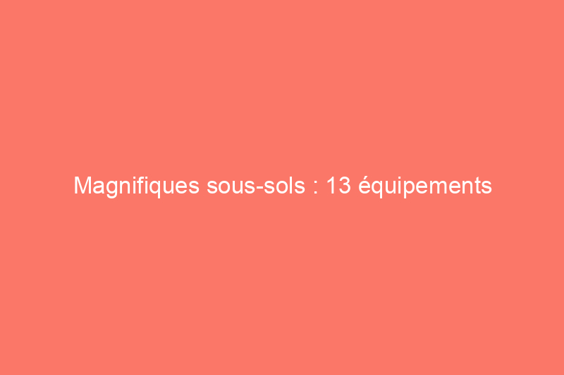 Magnifiques sous-sols : 13 équipements souterrains étonnamment cool dans de vraies maisons américaines