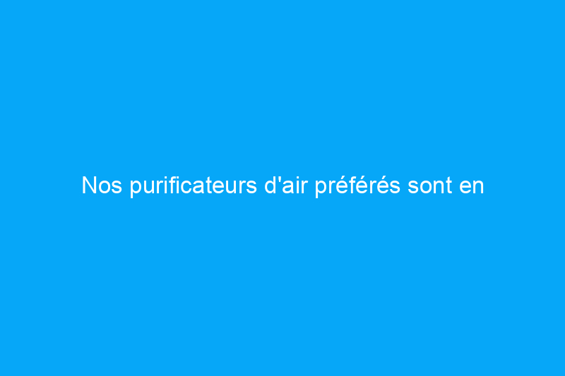 Nos purificateurs d'air préférés sont en promotion pour le Cyber Monday ! Testé et approuvé par l'éditeur