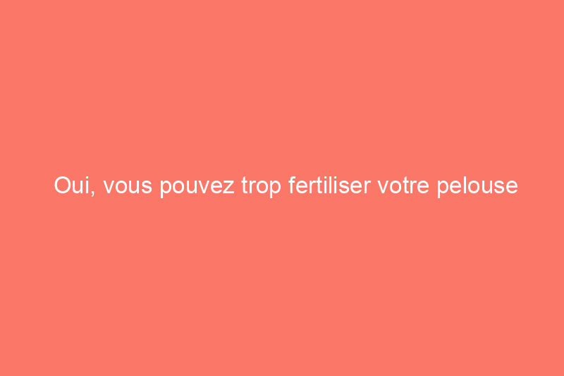 Oui, vous pouvez trop fertiliser votre pelouse – et voici comment y remédier