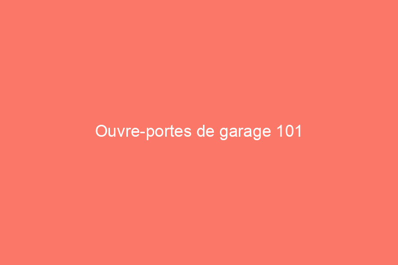 Ouvre-portes de garage 101