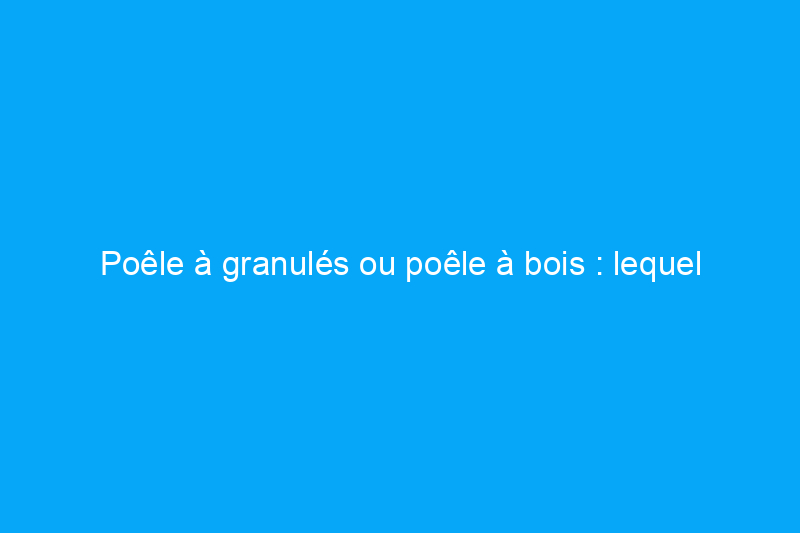 Poêle à granulés ou poêle à bois : lequel est le meilleur pour chauffer votre maison ?