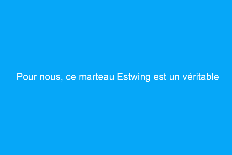 Pour nous, ce marteau Estwing est un véritable succès. Découvrez pourquoi nous l'aimons et si c'est le marteau qu'il vous faut.