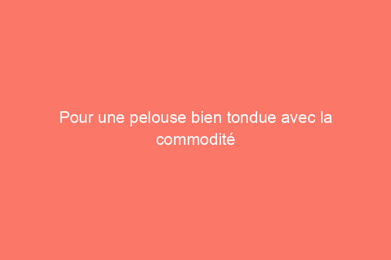 Pour une pelouse bien tondue avec la commodité de l'électricité, jetez un œil à cette tondeuse à gazon Ryobi