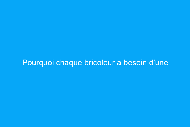 Pourquoi chaque bricoleur a besoin d'une raboteuse