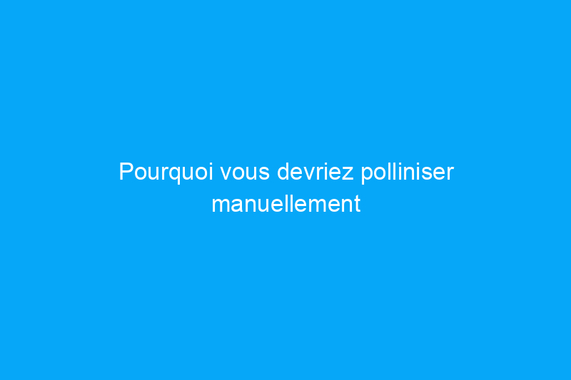 Pourquoi vous devriez polliniser manuellement certains de vos légumes cette année et comment le faire