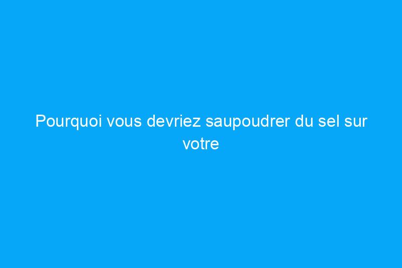 Pourquoi vous devriez saupoudrer du sel sur votre planche à découper et dans votre café