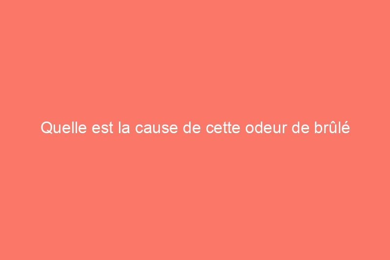 Quelle est la cause de cette odeur de brûlé provenant du sèche-linge ? Résolu !