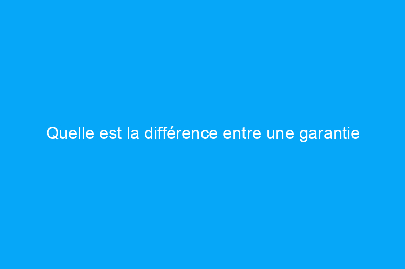 Quelle est la différence entre une garantie habitation et une assurance habitation