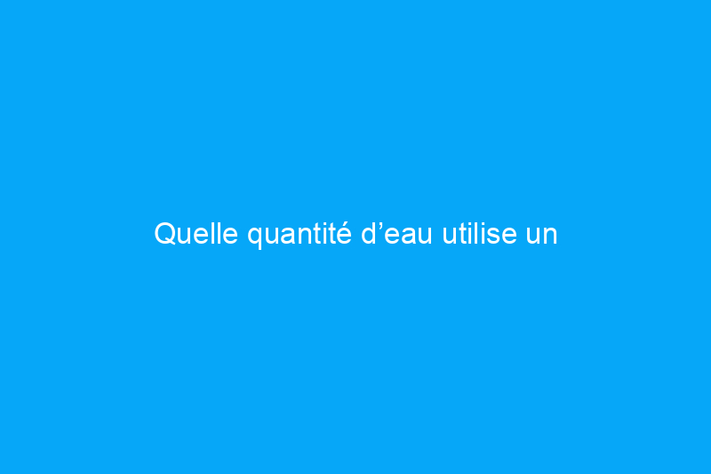 Quelle quantité d’eau utilise un lave-vaisselle ?