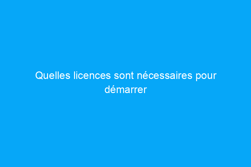 Quelles licences sont nécessaires pour démarrer une entreprise de nettoyage ?