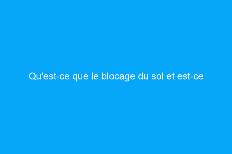 Qu'est-ce que le blocage du sol et est-ce que cela vaut la peine pour les jardiniers amateurs ?