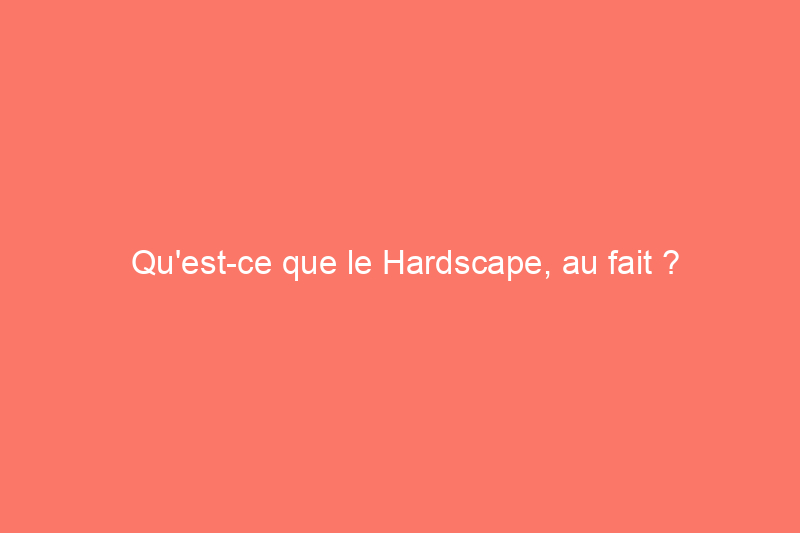 Qu'est-ce que le Hardscape, au fait ?