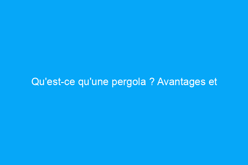 Qu'est-ce qu'une pergola ? Avantages et inconvénients de cet élément extérieur populaire