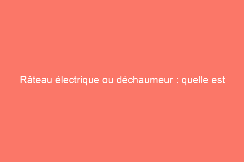 Râteau électrique ou déchaumeur : quelle est la différence ?