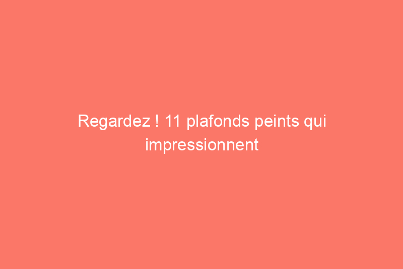 Regardez ! 11 plafonds peints qui impressionnent