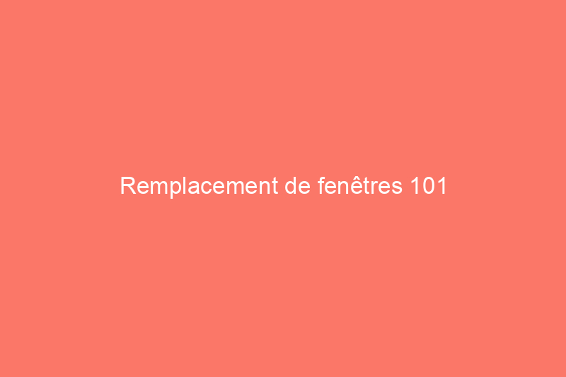 Remplacement de fenêtres 101