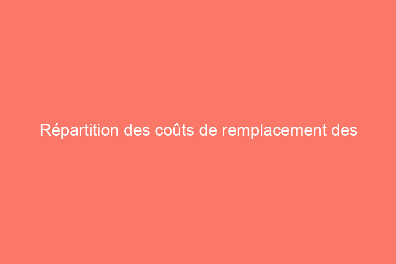 Répartition des coûts de remplacement des ressorts de porte de garage et données 2024