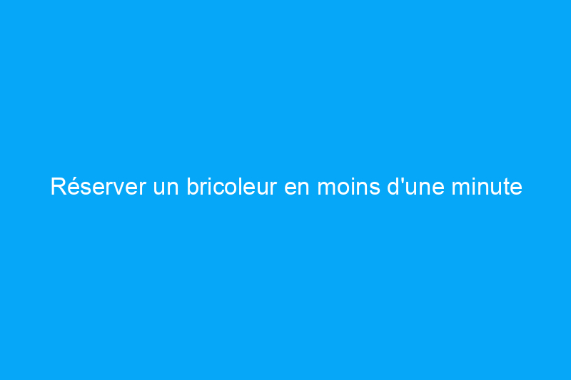 Réserver un bricoleur en moins d'une minute ? C'est possible grâce à Handy