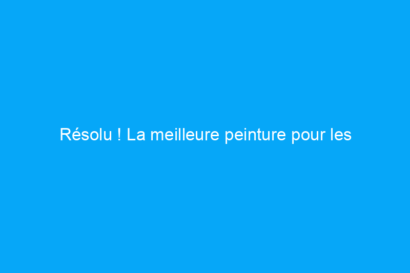 Résolu ! La meilleure peinture pour les armoires de cuisine