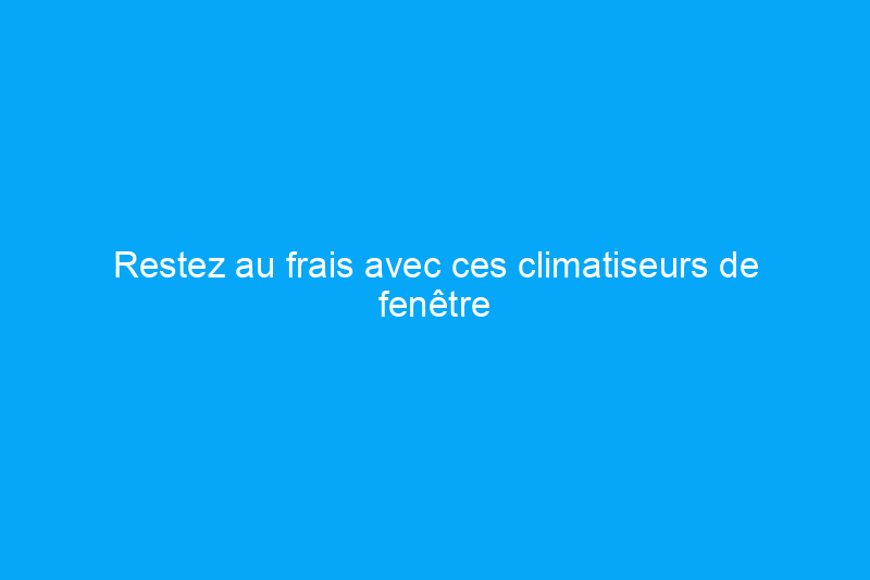 Restez au frais avec ces climatiseurs de fenêtre les mieux notés