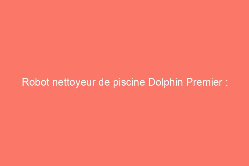 Robot nettoyeur de piscine Dolphin Premier : fait-il le sale boulot à votre place ?