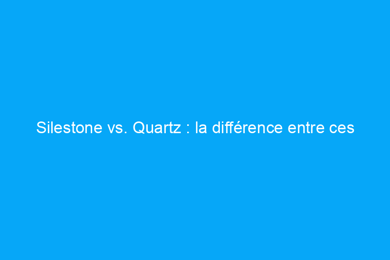 Silestone vs. Quartz : la différence entre ces options de comptoir, expliquée