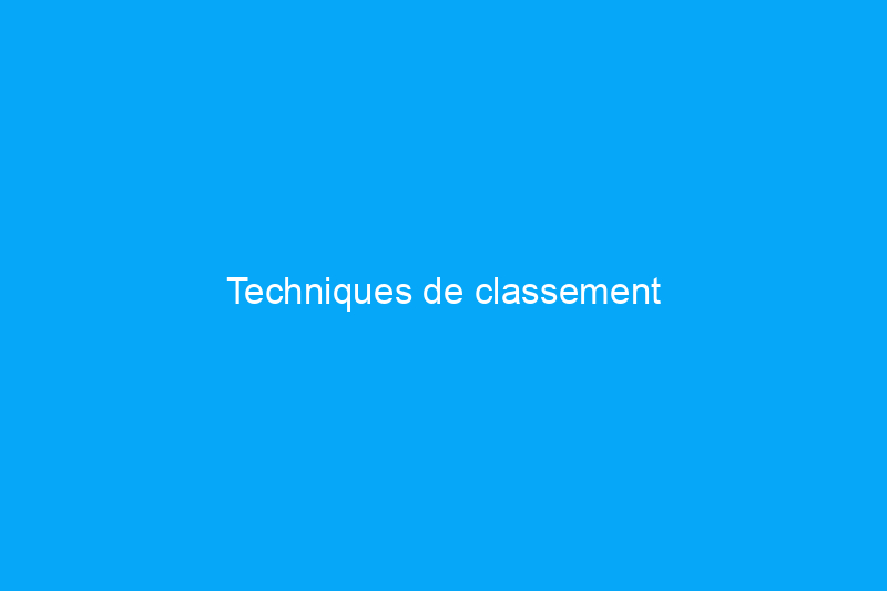 Techniques de classement