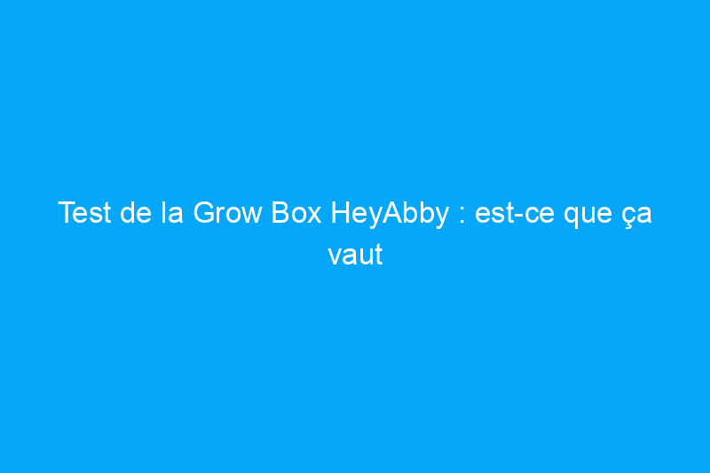 Test de la Grow Box HeyAbby : est-ce que ça vaut le coup pour 1 plante ?