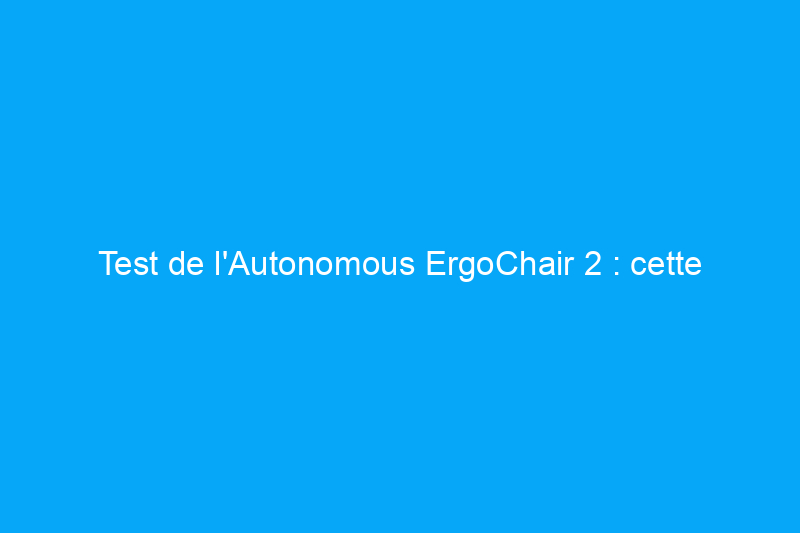 Test de l'Autonomous ErgoChair 2 : cette chaise de bureau ergonomique en vaut-elle la peine ?