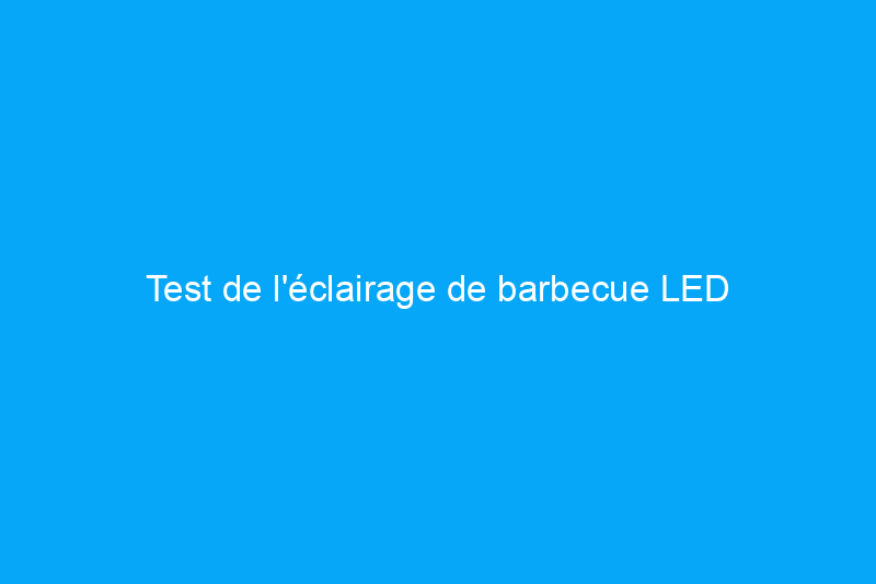 Test de l'éclairage de barbecue LED Concepts : fonctionne-t-il suffisamment bien pour griller la nuit ?