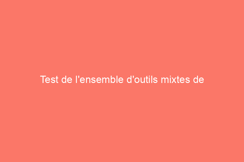 Test de l'ensemble d'outils mixtes de 102 pièces Craftsman : est-ce que ça vaut le coup ?