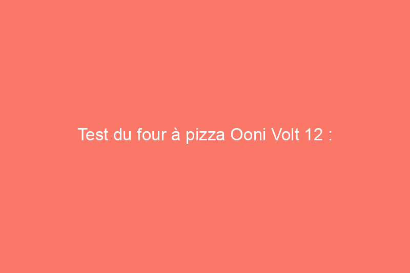 Test du four à pizza Ooni Volt 12 : l'électrique est-il aussi bon que le four à bois ?