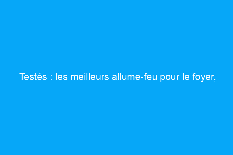 Testés : les meilleurs allume-feu pour le foyer, la cheminée et au-delà