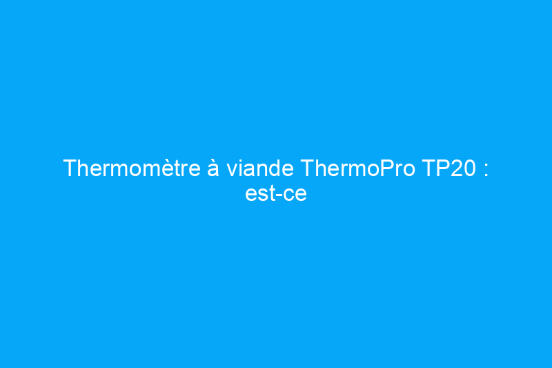 Thermomètre à viande ThermoPro TP20 : est-ce que ça vaut le coup ?