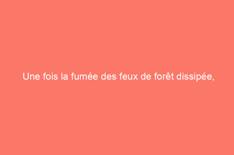 Une fois la fumée des feux de forêt dissipée, nettoyez ces 12 éléments de la maison dès que possible