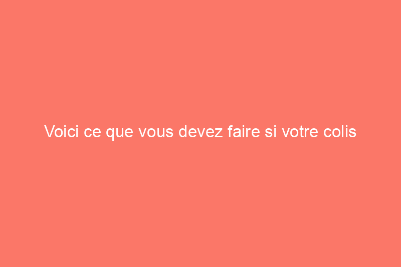 Voici ce que vous devez faire si votre colis Amazon est volé