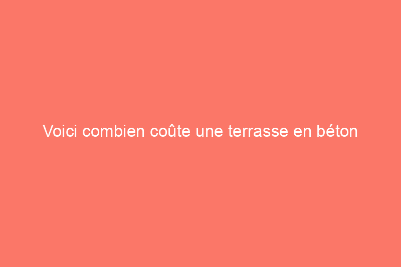 Voici combien coûte une terrasse en béton imprimé en 2024