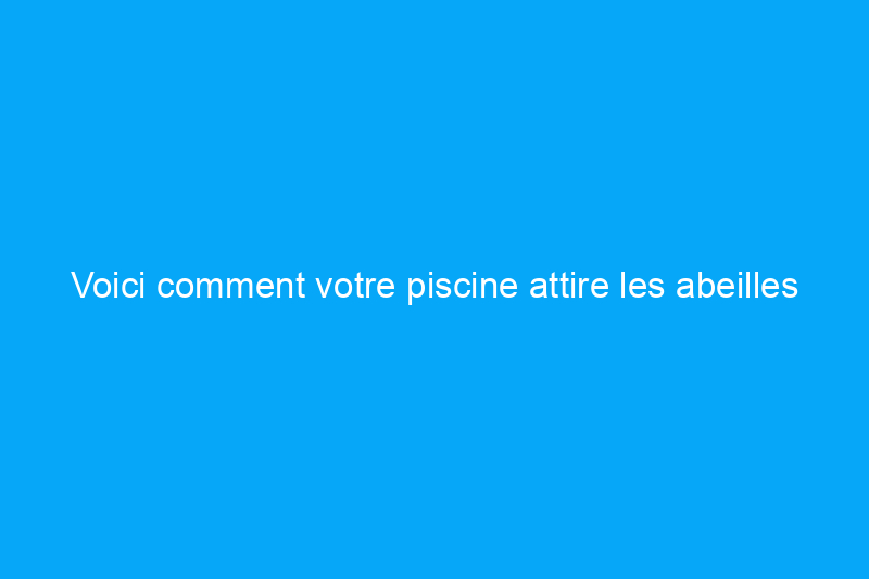 Voici comment votre piscine attire les abeilles et comment vous pouvez les éloigner (sans les tuer)