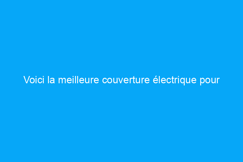 Voici la meilleure couverture électrique pour l'hiver que nous avons testée : voici pourquoi