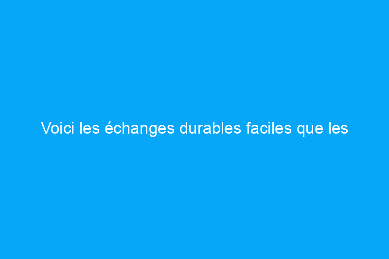 Voici les échanges durables faciles que les rédacteurs de Bob Vila font à la maison