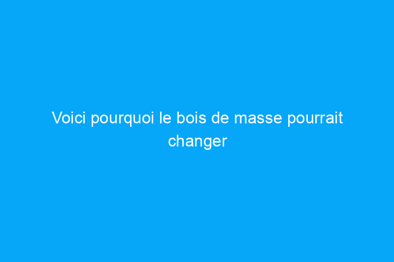 Voici pourquoi le bois de masse pourrait changer la donne dans le secteur de la construction