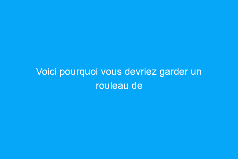 Voici pourquoi vous devriez garder un rouleau de papier d'aluminium dans la buanderie