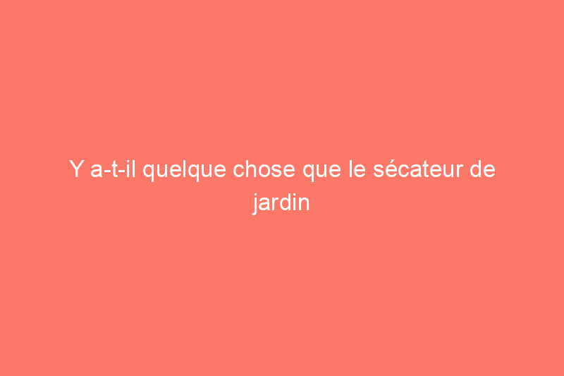 Y a-t-il quelque chose que le sécateur de jardin sans fil Stihl ne peut pas couper ? Je l'ai testé pour le savoir.