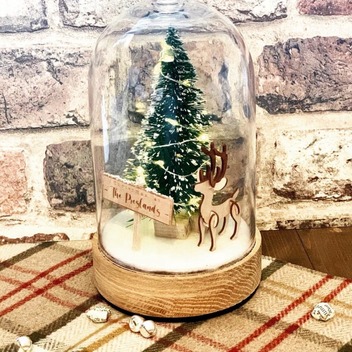 Etsy - Décorations de Noël d'occasion - Présentoir cloche