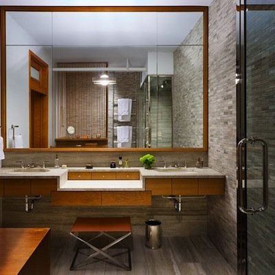 salle de bain d'un appartement loft moderne