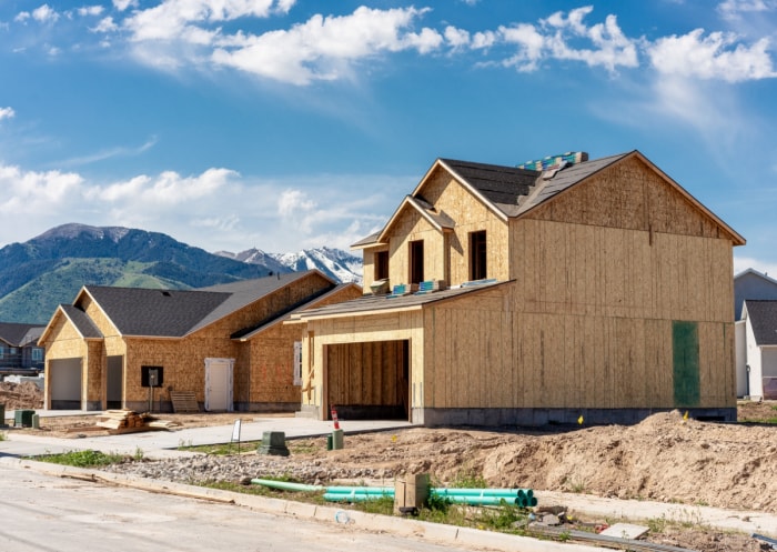 Maisons en construction dans l'Utah