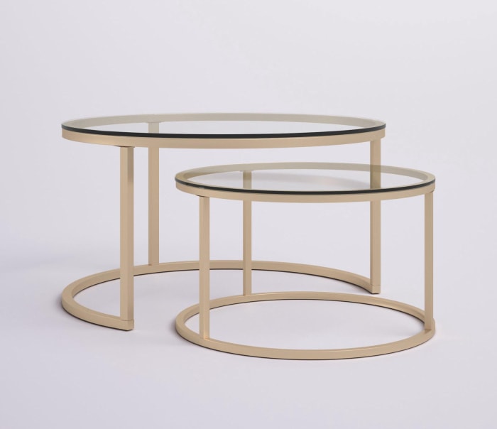 Des meubles qui agrandissent les pièces Option Glass Coffee Table