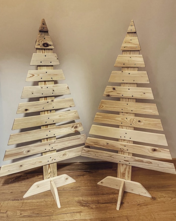 Etsy alternatives au sapin de Noël sapin à lattes en bois